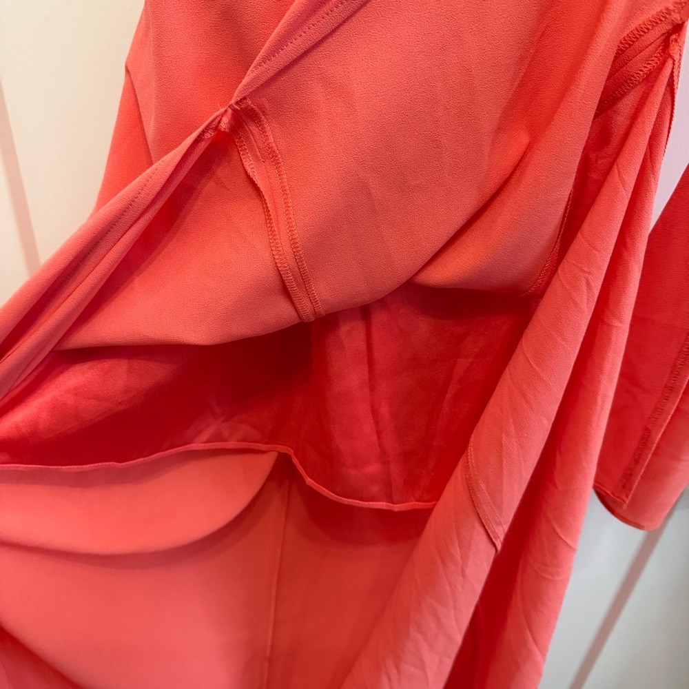 Lovers + Friends Coral Pink Maxi Dress! NWT! Slits and cross back style! - Picture 6 of 11